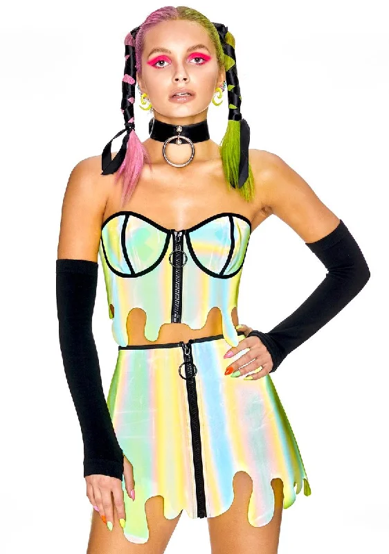 Women's Everyday Apparel Slime Zone Reflective Bustier