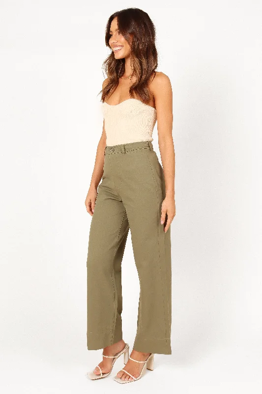 Women's Stylish Professional Garments Lawrence Pant - Olive Green