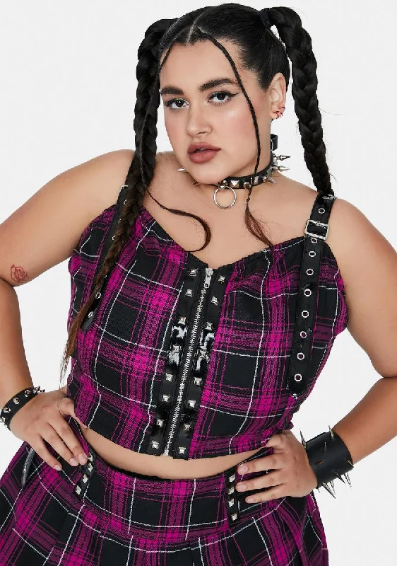 Vintage-Inspired Women's Apparel Diva Miss Charm School Dropout Bustier Top