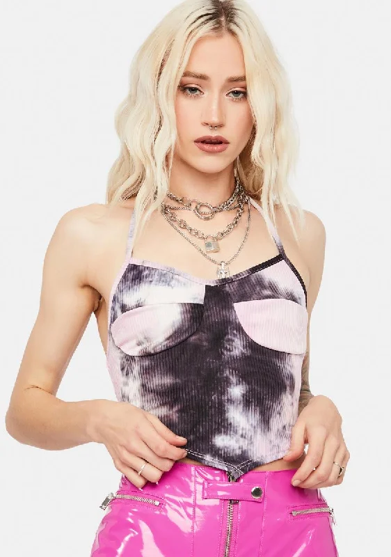 Women's Luxury Attire Take The Lead Tie Dye Bustier Top