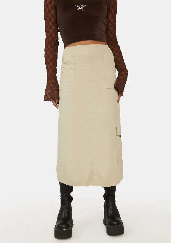 Comfortable Lounge Clothing Y2k Long Cargo Skirt