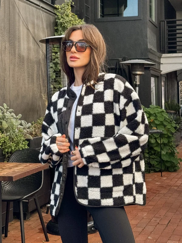 Classic Women's Apparel Checked Out Fleece Jacket