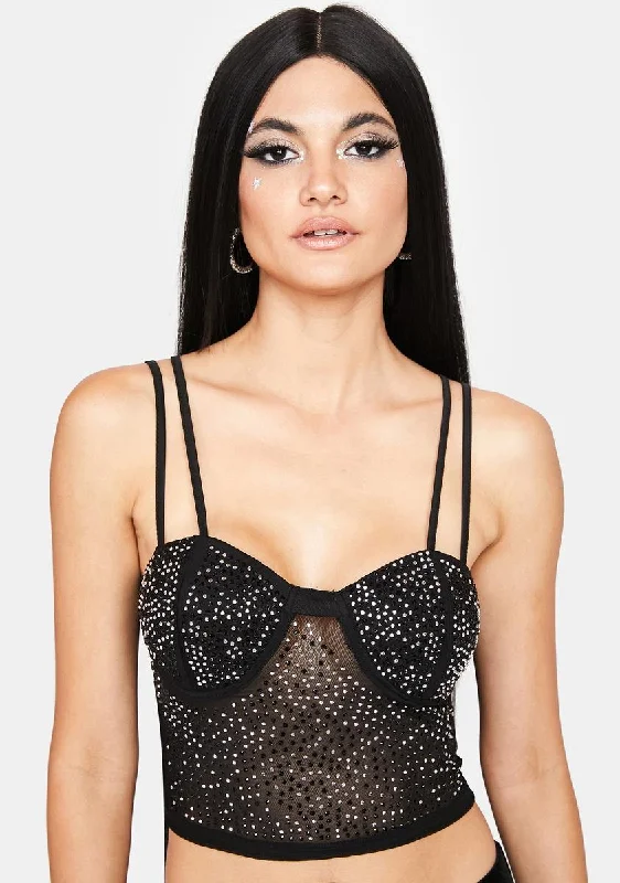 Women's Travel Attire Midnight Star Gazer Bustier Top