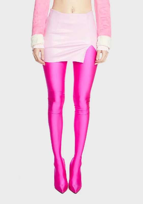 Women's Casual Outfit Get An Update Vegan Leather Mini Skirt