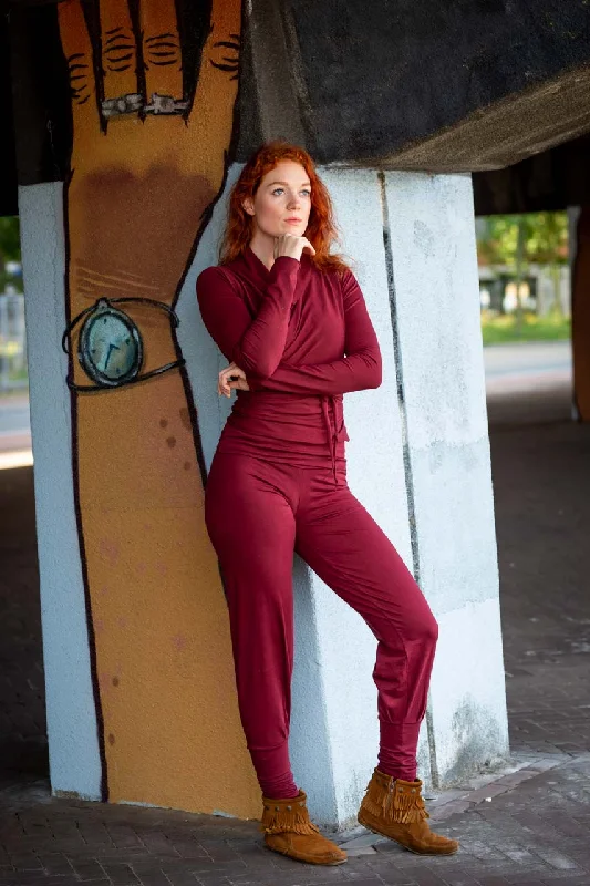 Elegant Clothing For Women Zen Pant Marroon Rood