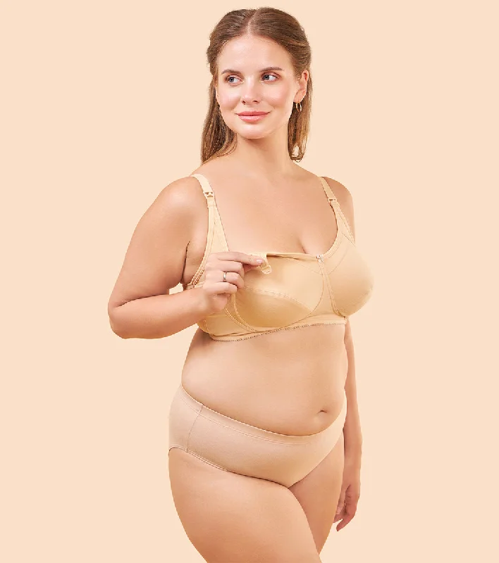 Women's Clothing For Everyday Wear Enamor Eco-Melange MT02 Sectioned Lift and Support Cotton Nursing Bra for Women- High Coverage, Non Padded and Wirefree - Capri Melange Women's Clothing For Everyday Wear Enamor Eco-Melange MT02 Sectioned Lift and Support Cotton Nursing Bra for Women- High Coverage, Non Padded and Wirefree - Capri Melange
