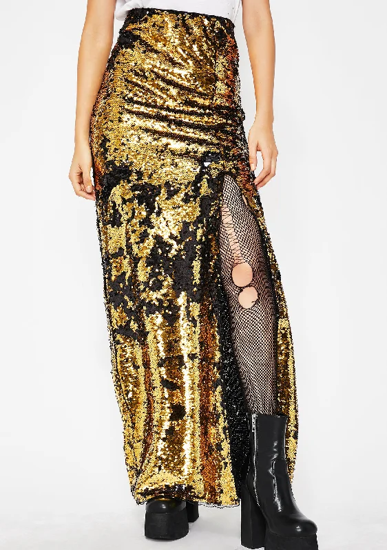 Women's Plus-Size Garments Goldie Forever Shinin' Sequin Skirt