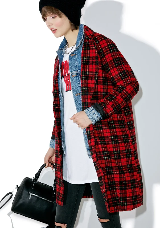 Stylish Clothes For Women Ernest Plaid Coat