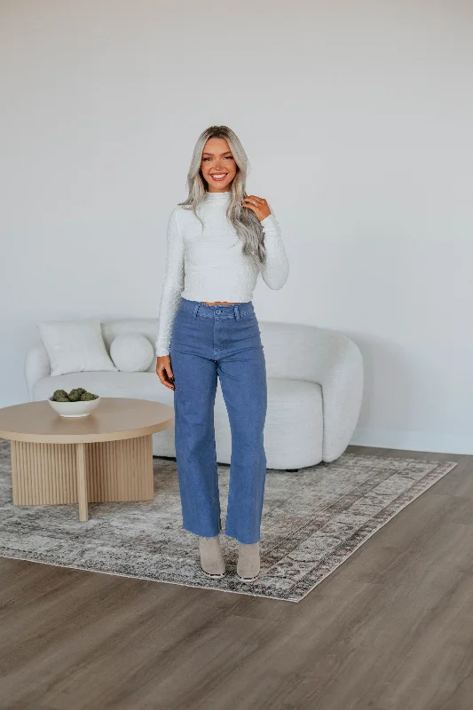 Women's Cozy Clothes Linsley Wide Leg Pants - Slate Blue