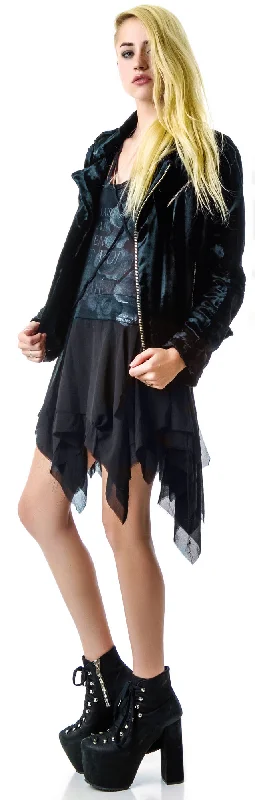 Charming Women's Holiday Apparel Minx Faux Fur Moto Jacket