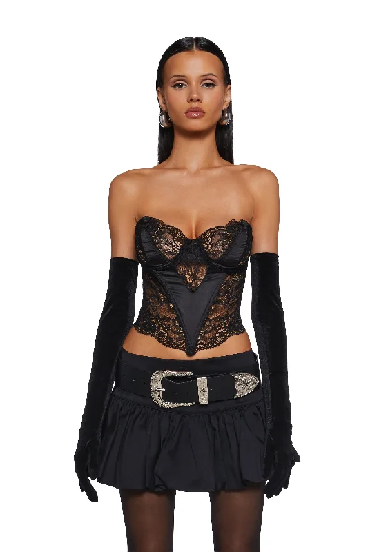 Women's Casual Clothing For Lounging Vibe With Me Lace Bustier