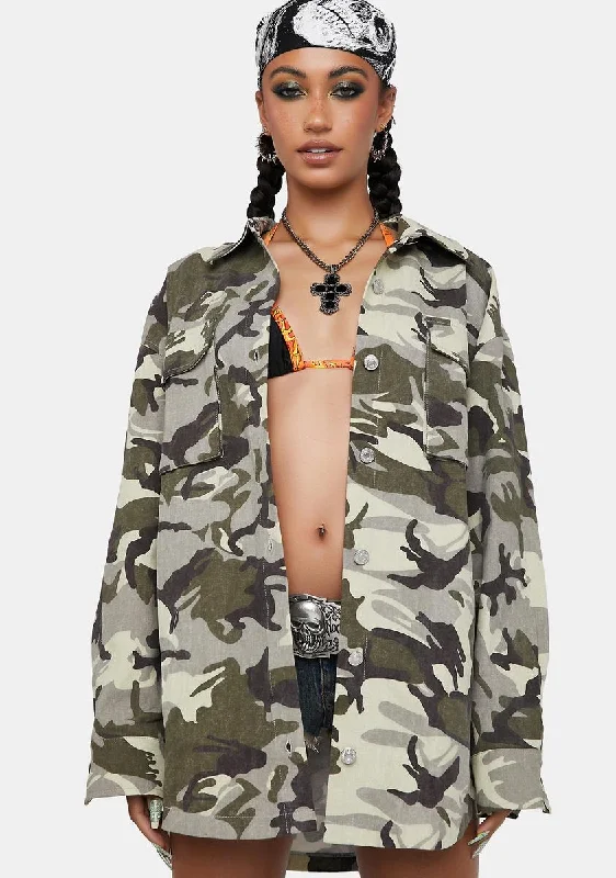 Women's Night-Out Outfit Declassified For You Camo Jacket