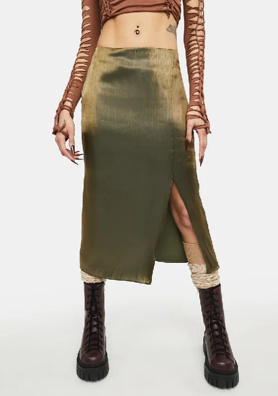 Women's High-Fashion Attire Earth Goddess Midi Skirt