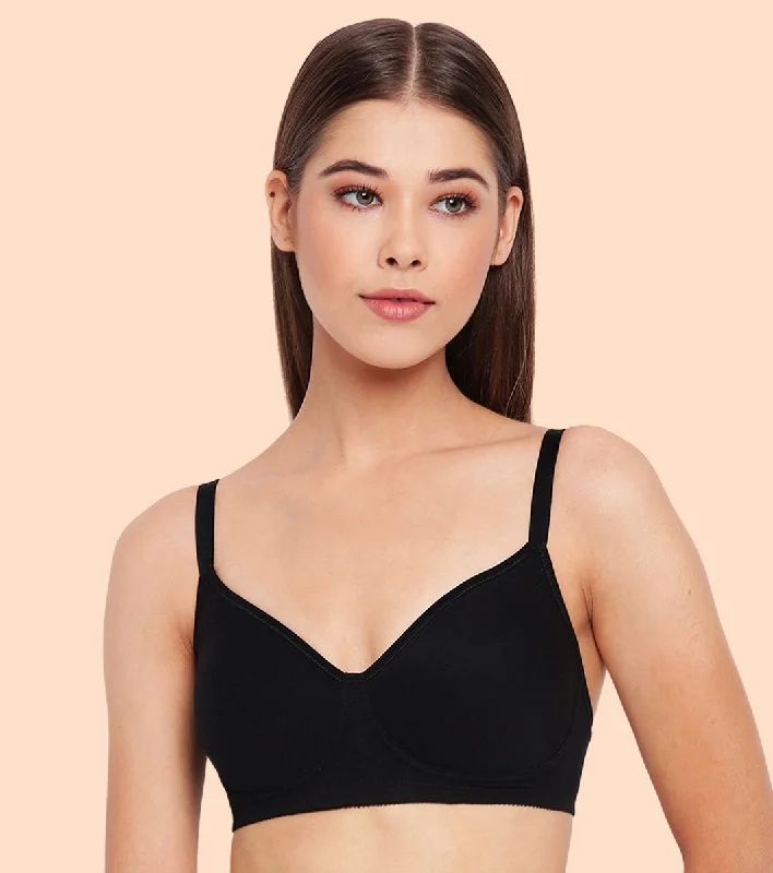 Women's Vacation Outfit Enamor Fab-Cool A042 Side Support Shaper Stretch Cotton Everyday Bra for Women- High Coverage, Non Padded and Wirefree - Black Women's Vacation Outfit Enamor Fab-Cool A042 Side Support Shaper Stretch Cotton Everyday Bra for Women- High Coverage, Non Padded and Wirefree - Black