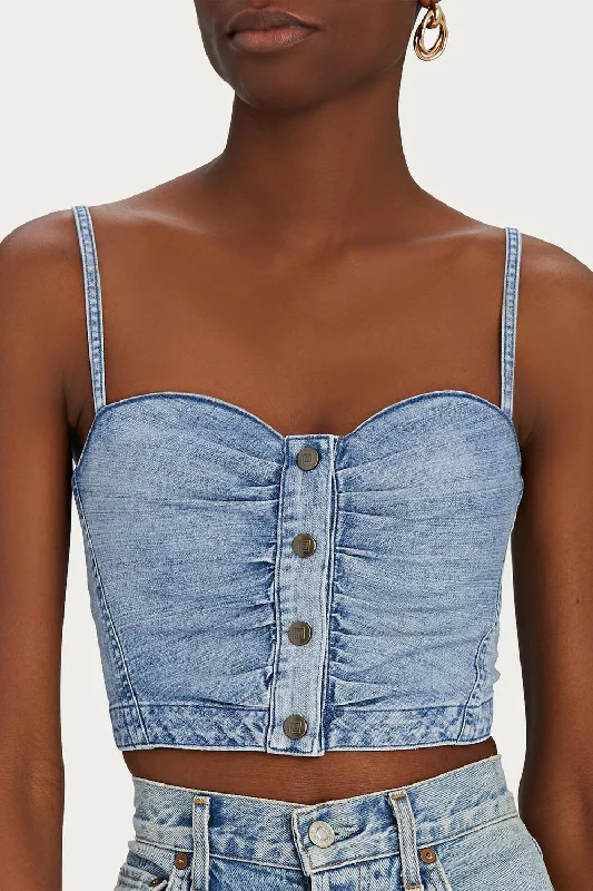 Women's Occasion Wear Clothes Sylvie Bustier In Denim