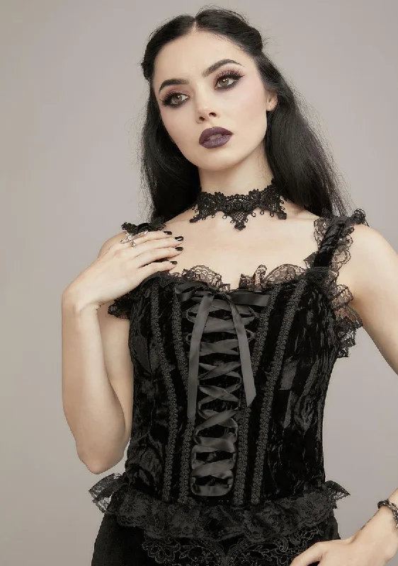 Charming Women's Garments Wicked Killer In Me Velvet Bustier