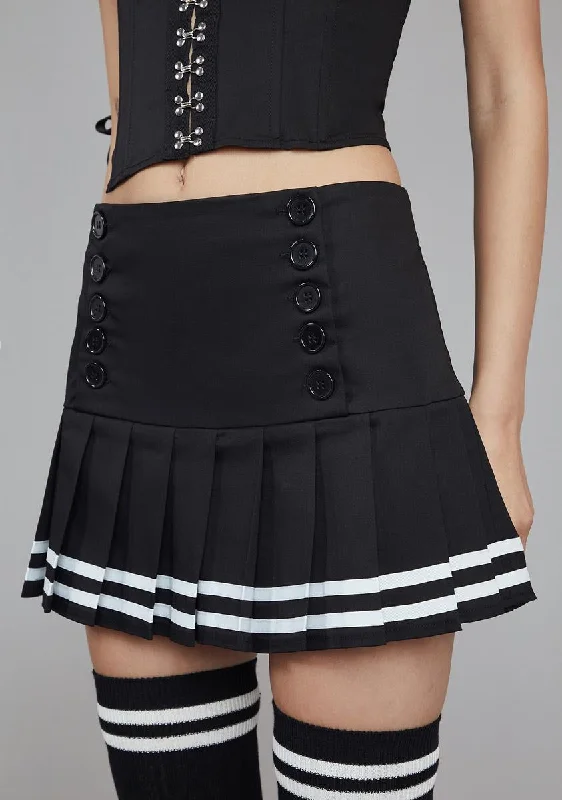 Women's Vintage Attire False Faith Pleated Mini Skirt