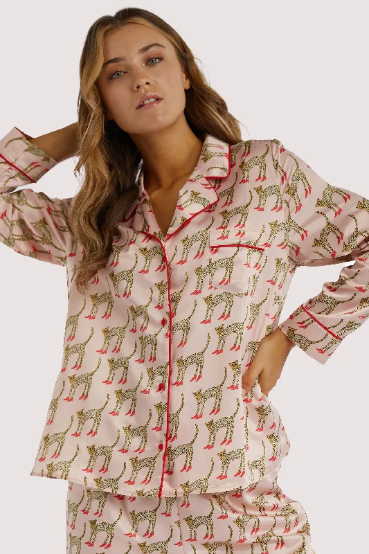 Casual Apparel For Women Bouffants Recycled Cheeta Long Sleeved Top