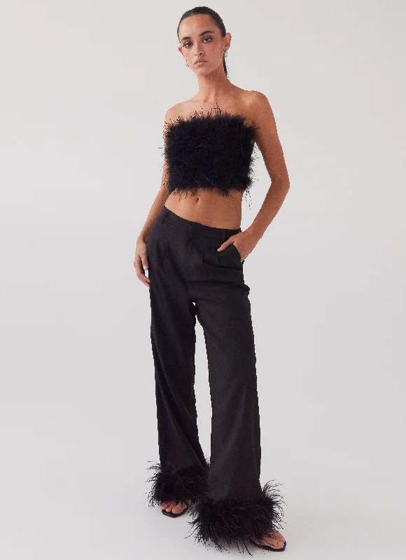 Women's Outfit For The Office Shake It Off Feather Pants - Night