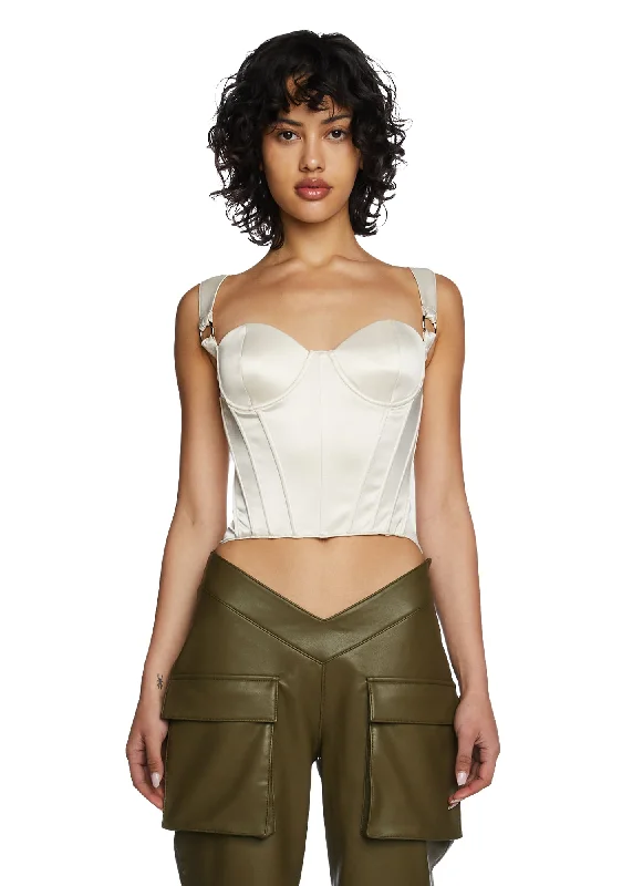 Women's Vacation Garments Hard To Handle Bustier Top - Ivory