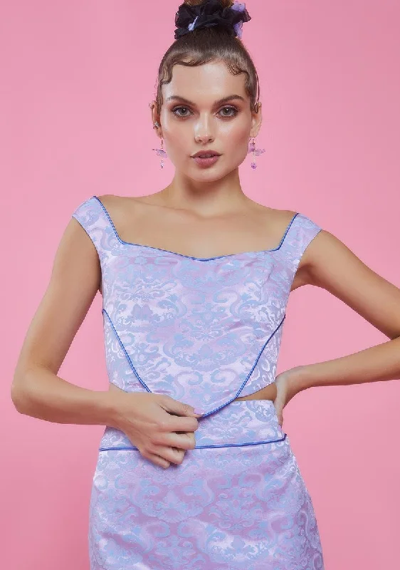 Women's Everyday Garments Stole The Show Jacquard Bustier Top