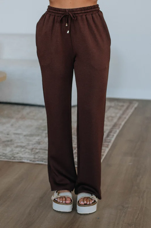 Women's Party Outfit Leave Me To Lounge Pants - Espresso