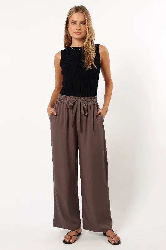 Women's Casual Wear Clothing Teddy Pant - Charcoal