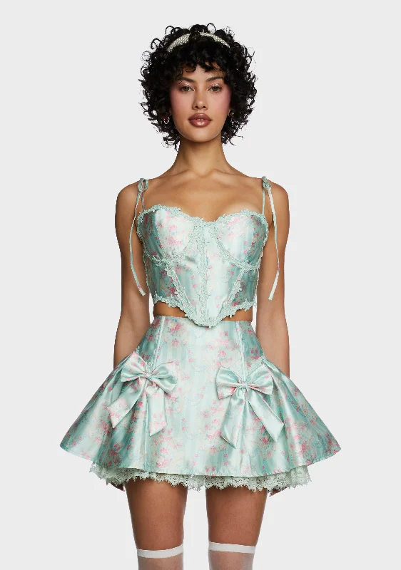 Women's Garments Scandal Sheet Bustier Top - Green