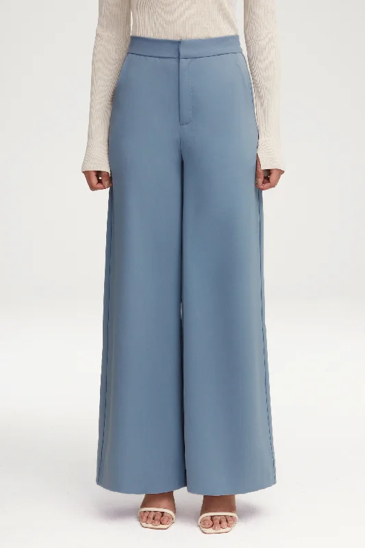 Women's Trendy Casual Outfit Essential Ultra Wide Leg Pants - Denim