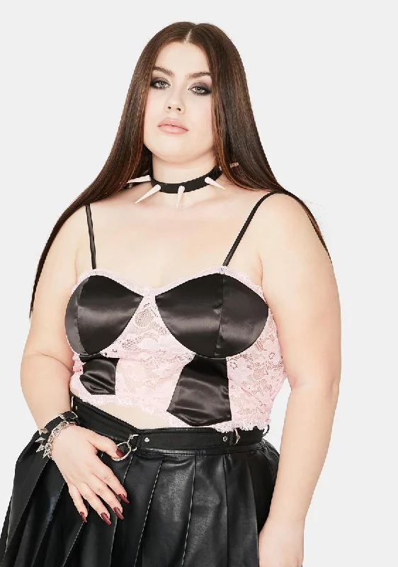 Women's Plus-Size Apparel My Desire For You Lace Bustier Top