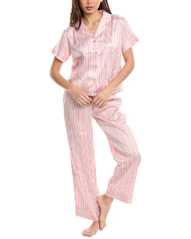 Women's Fashion-Forward Apparel Flora by Flora Nikrooz 2pc Printed Stripe Pajama Set