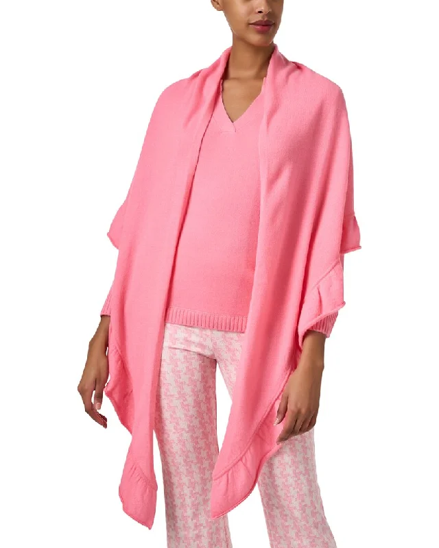 Women's Clothing For Travel Kinross Ruffle Trim Cashmere Wrap