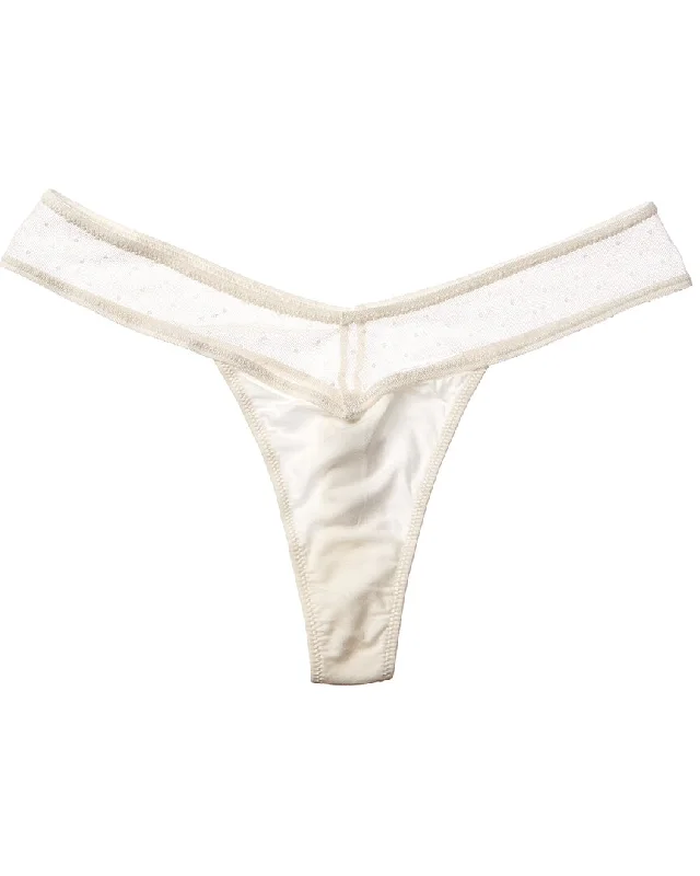 Women's Effortless Casual Outfit WeWoreWhat Mesh Thong