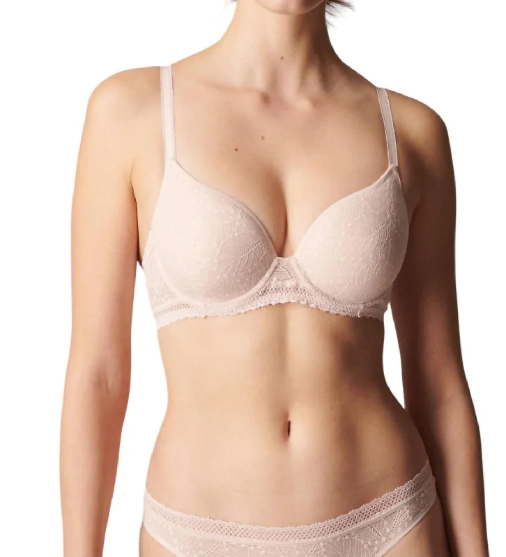 Women's Fashionable Attire For Work Comete Contour Plunge Bra In Peau Rose