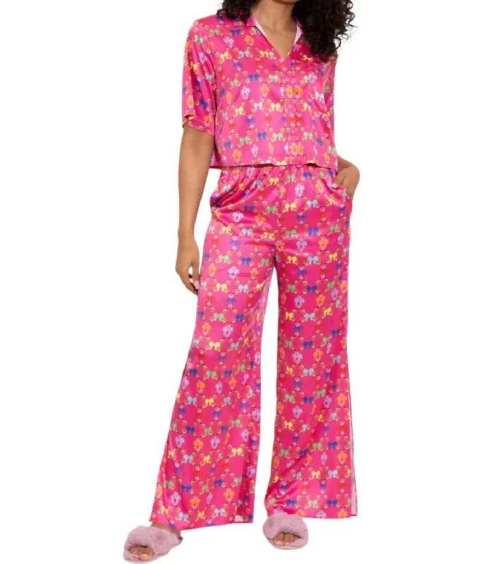 Women's Athleisure Apparel Jolly Pajama Set In Bowtastic