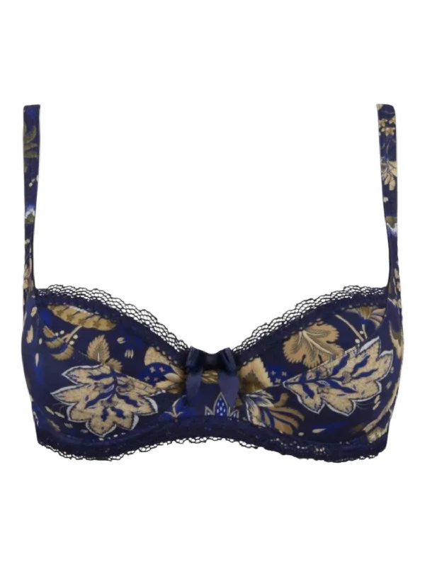 Women's Luxury Garments Magie Nature Tulip Bra In Navy/tan