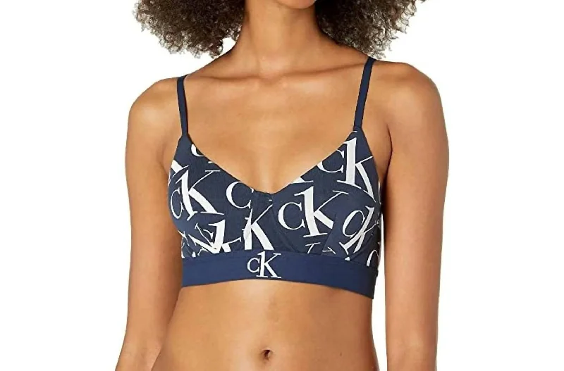 Women's Trendy Outfit Plush 8.25 Lightly Lined Bralette In Blue Shadow