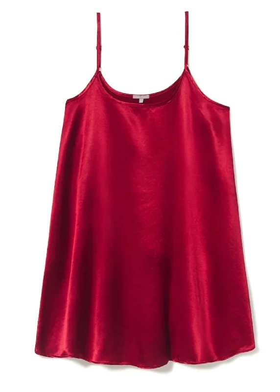 Stylish And Comfortable Clothing For Women Women's Allie Satin Nightgown In Red