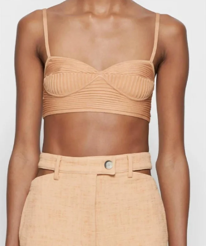 Affordable Women's Clothing Linden Bralette In Butterscotch