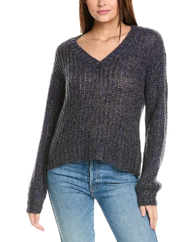 Women's Elegant Evening Attire Bella Dahl V-Neck Relaxed Mohair-Blend Sweater