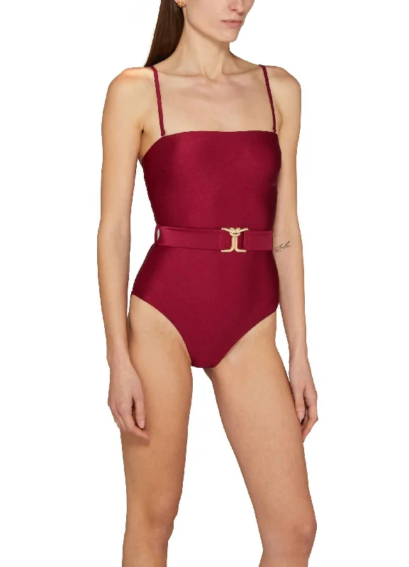 Charming Everyday Clothing For Women Lexi Bandeau Swimsuit In Ruby