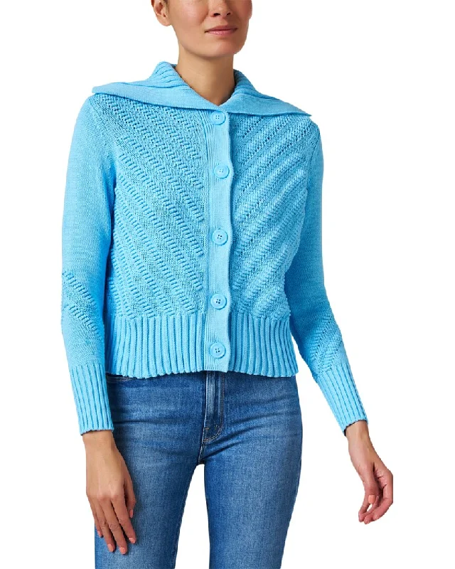 Elegant Clothing For Women Kinross Diagonal Knit Cardigan