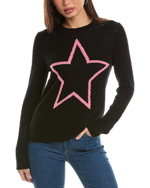 High-Fashion Women's Clothing Hannah Rose Star Intarsia Wool & Cashmere-Blend Sweater