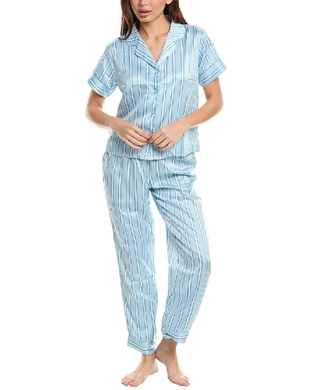 Classic Women's Apparel Flora by Flora Nikrooz 2pc Printed Stripe Pajama Set