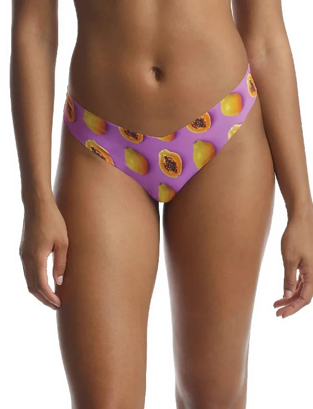 Women's Formal Event Clothing Photo-Op Thong Panty In Papaya