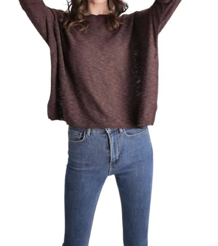 Women's Elegant Apparel Sandcastle Sweater In Chocolate