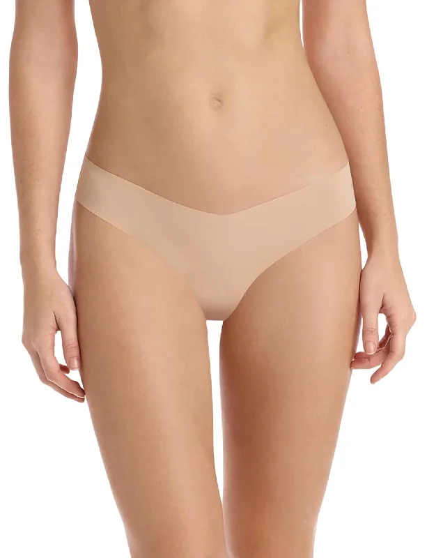 Luxury Women's Clothes Cotton Thong Panty In Beige