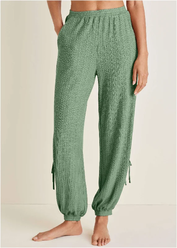 Women's Clothes For The Office Brunch Knit Joggers - Basil