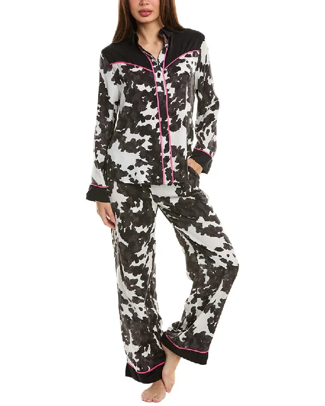 Women's Plus-Size Outfit Room Service 2pc Western Pajama Set