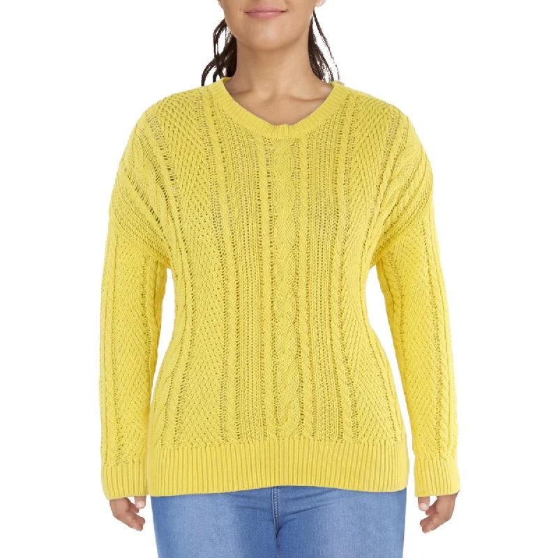 Women's Clothes For Outdoor Events Plus Womens Knit Long Sleeves Pullover Sweater